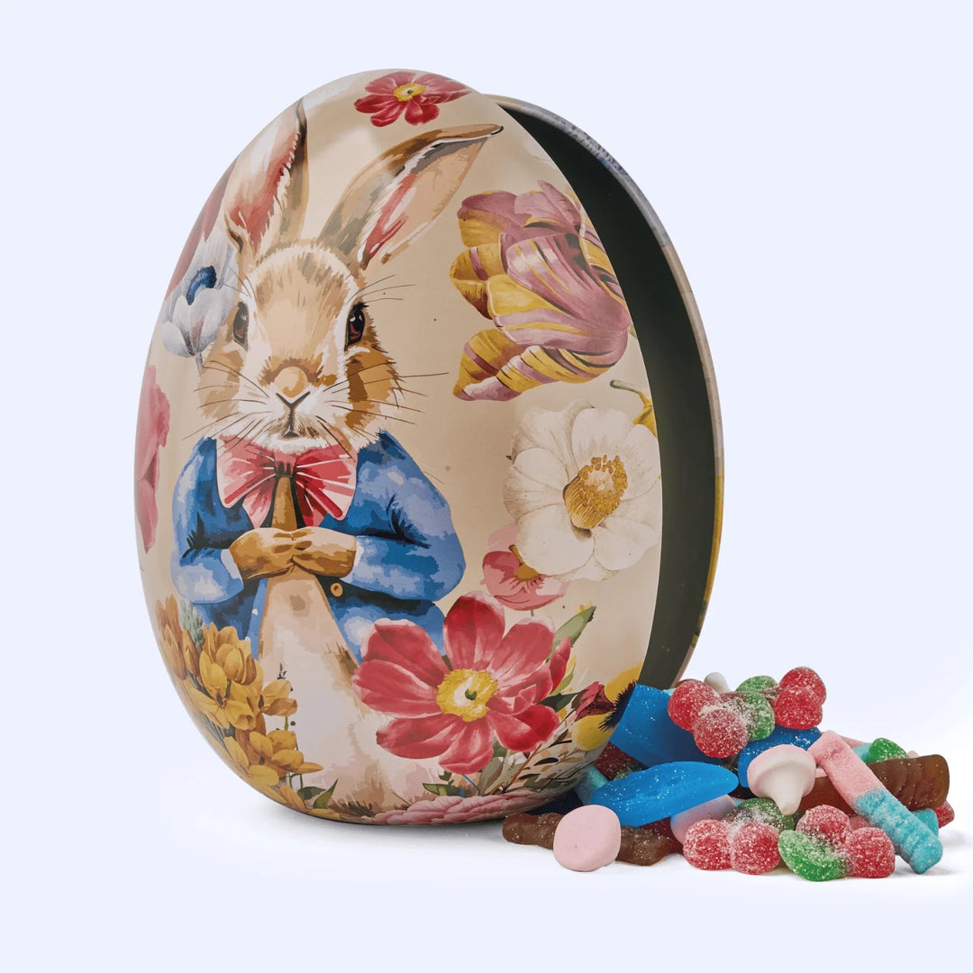 Decorative reusable metal Easter egg by GAVA with a rabbit - Mio