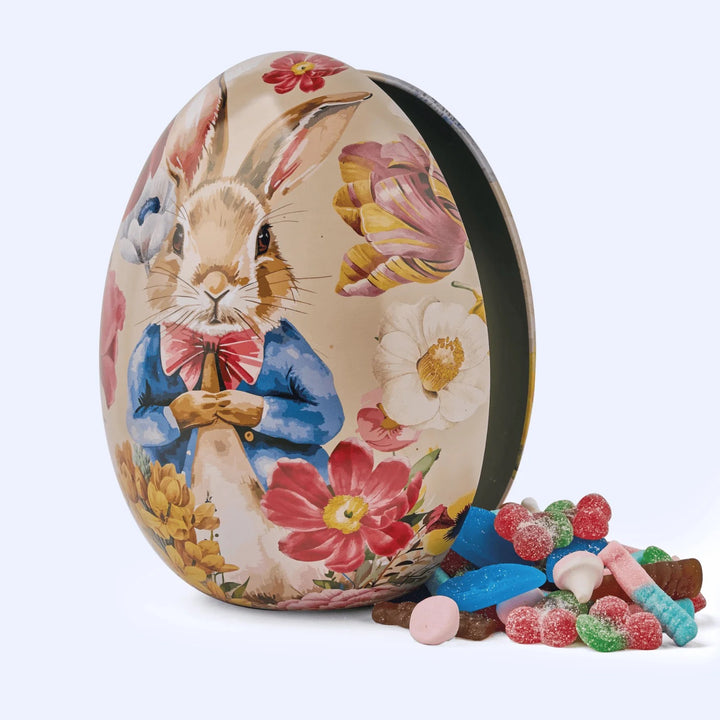 Decorative reusable metal Easter egg by GAVA with a rabbit - Mio