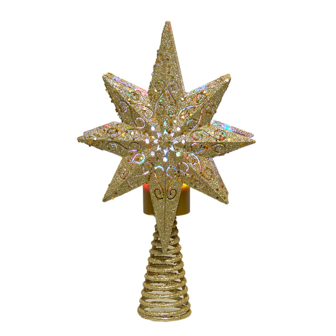 Gold Glitter Polaris Star Projector Treetop