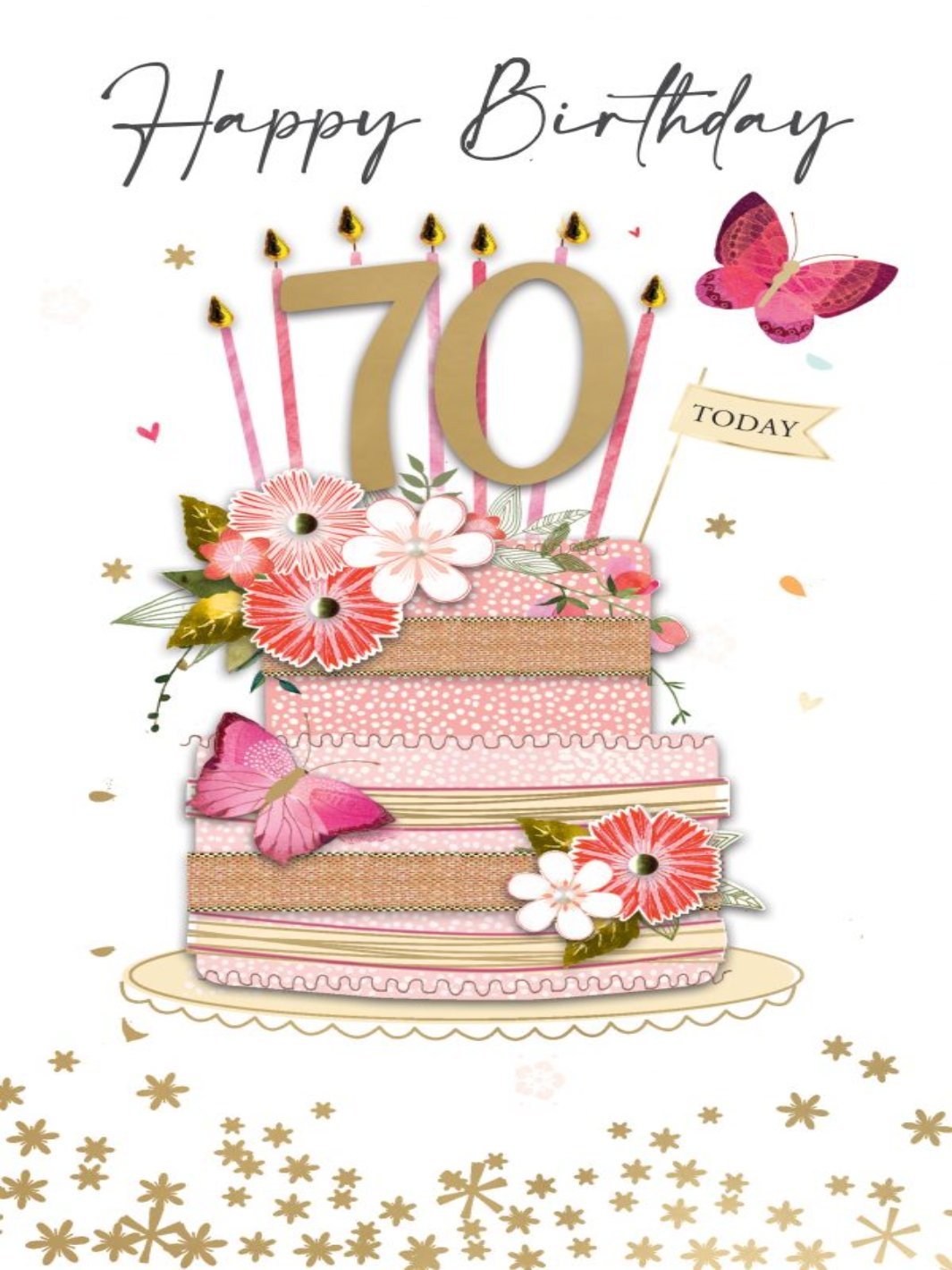 Happy Birthday 70 Today Birthday Greeting Card