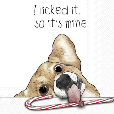 I Licked it so it's Mine Christmas Cocktail Napkins