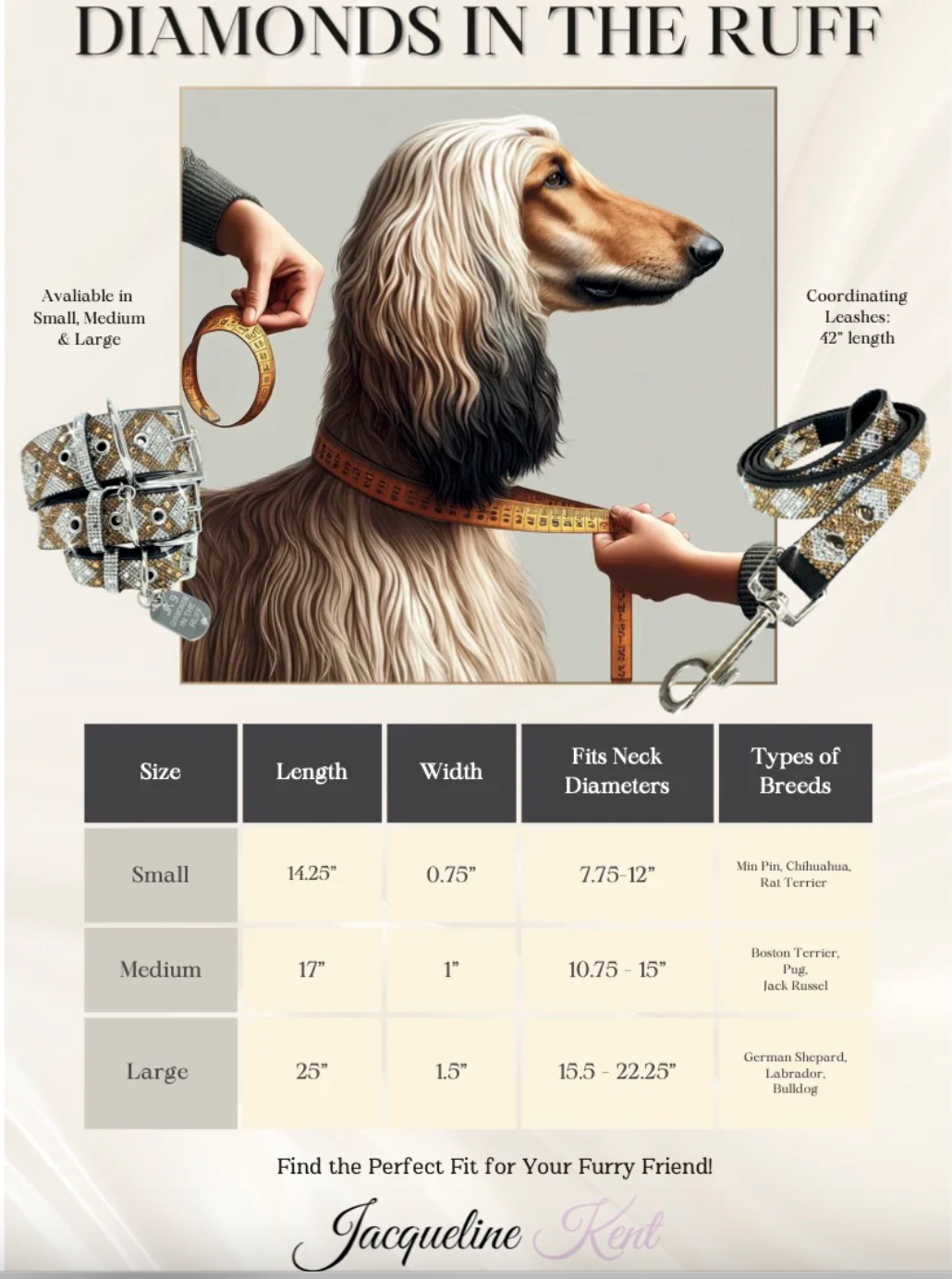 Jacqueline Kent Diamonds In The Ruff Dog Collar Silver Rhinestones