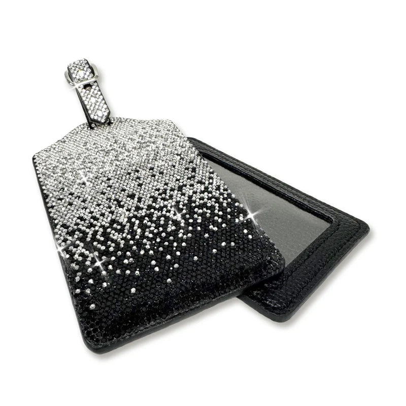 Jacqueline Kent Luggage Tag Flower Power Black Ombre