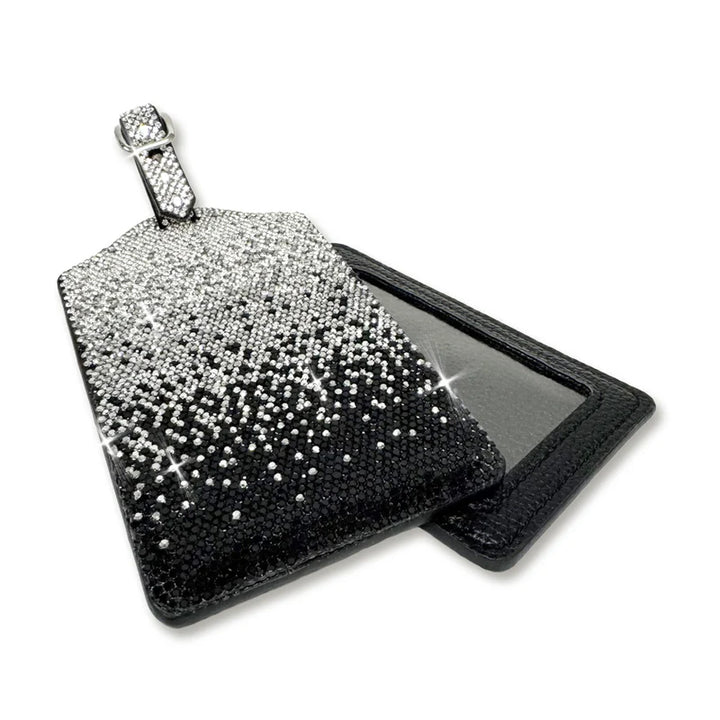 Jacqueline Kent Luggage Tag Flower Power Black Ombre