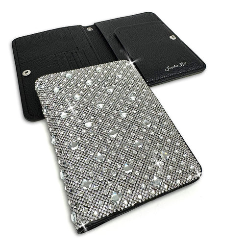 Jacquline Kent Passport Holder Flower Power Silver
