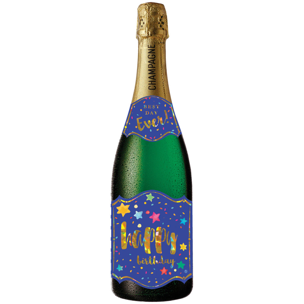Champagne Bottle Sound Greeting Card - Birthday