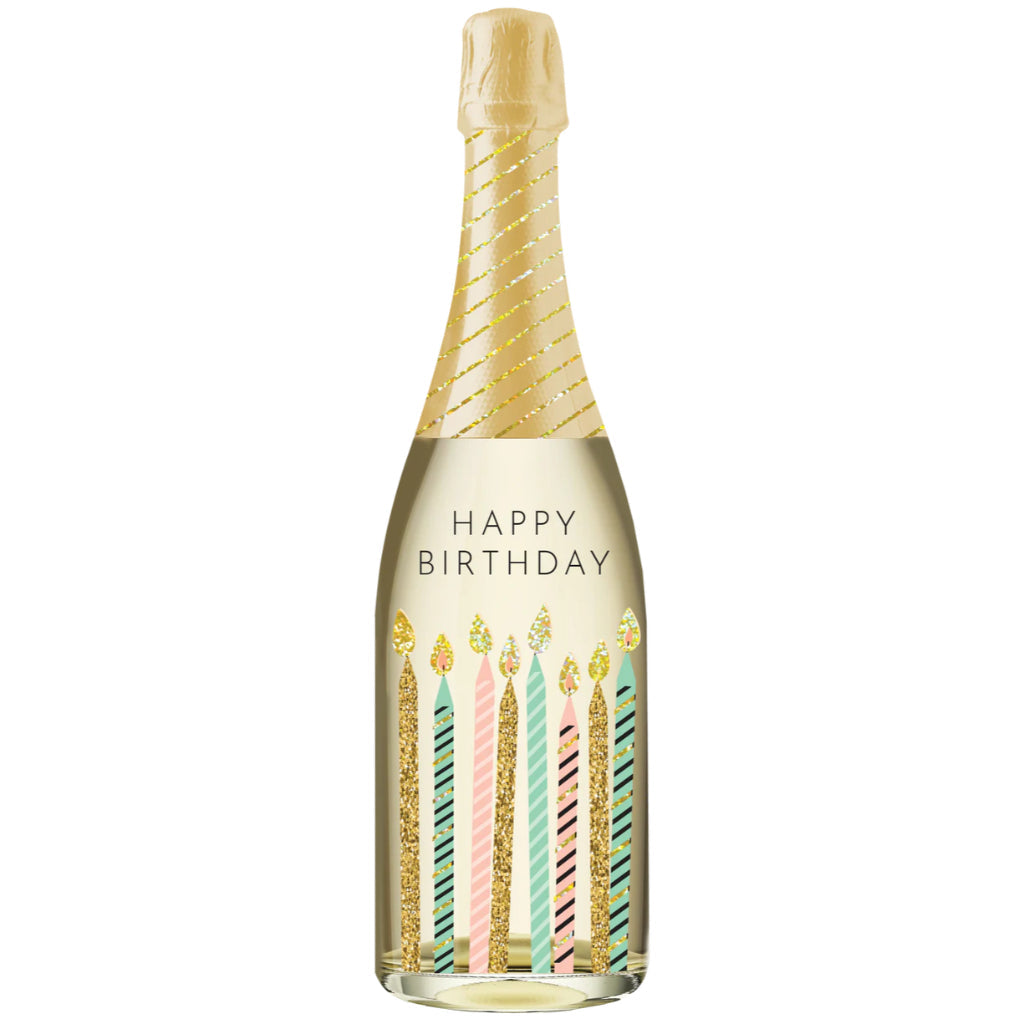 Champagne Bottle Sound Greeting Card - Happy Birthday