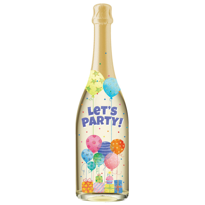 Champagne Bottle Sound Greeting Card - Birthday Let's Party