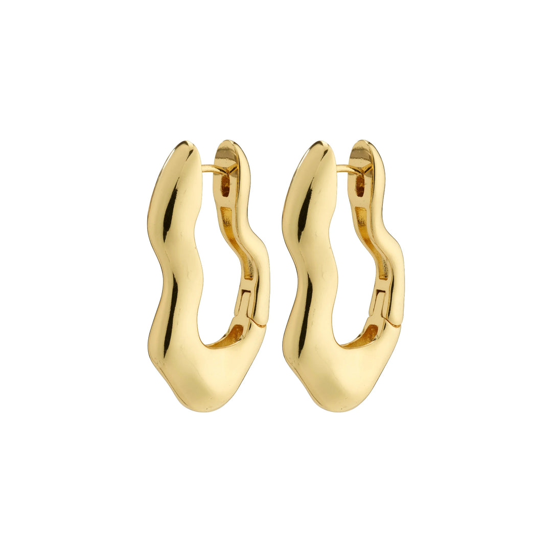 LOULIA Recycled Wavy Earrings Gold