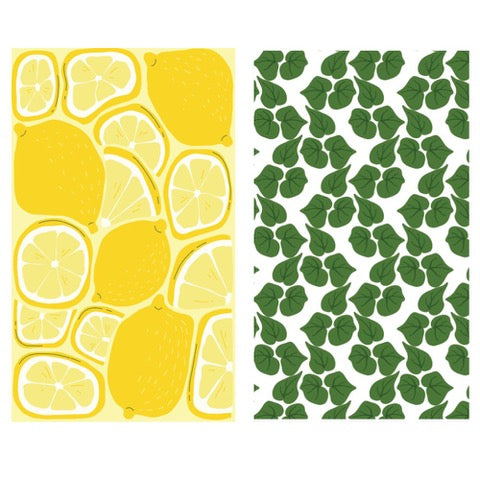 Lemons Dual Sided Tea Towel Ultra Absorbent and Eco-Friendly