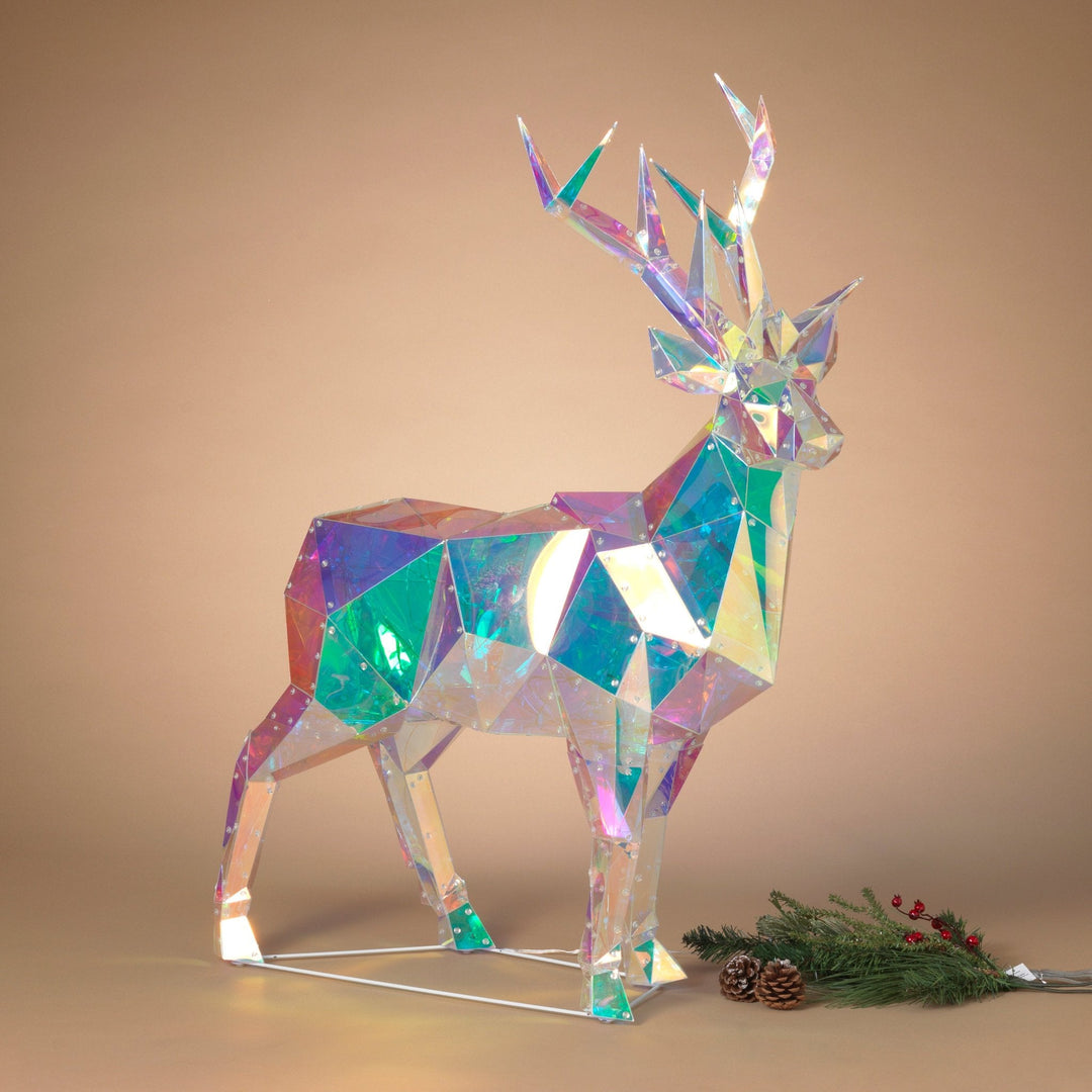 Lighted Holographic Deer Small