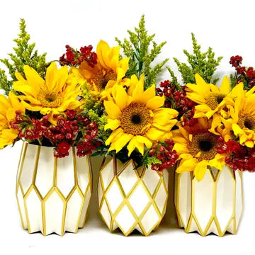Gold Pearl With Gold Foil Paper Vase Wraps