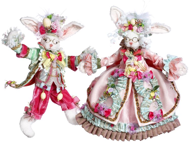 MARK ROBERTS Mr & Mrs Peter Cottontail Set of 2