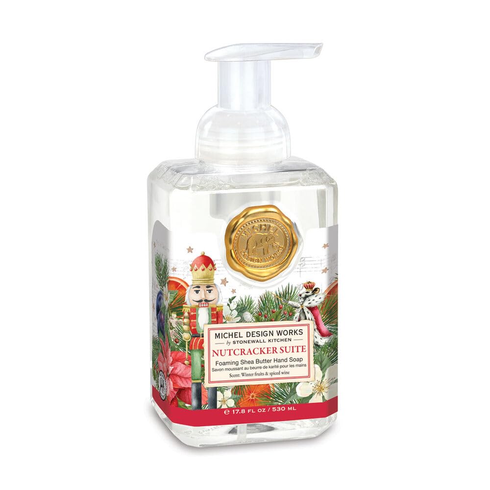 MICHEL DESIGN WORKS NUTCRACKER SUITE FOAMING HAND SOAP WITH NUTCRACKER DESIGN
