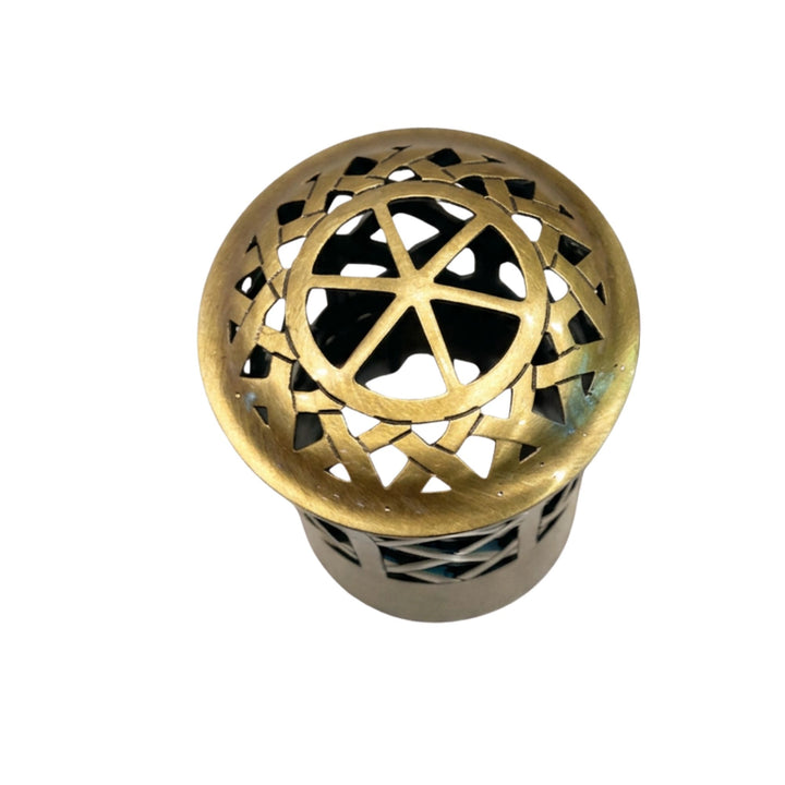 Maison Berger replacement heavy diffuser lid for Lampe Berger , top view- Antique Gold