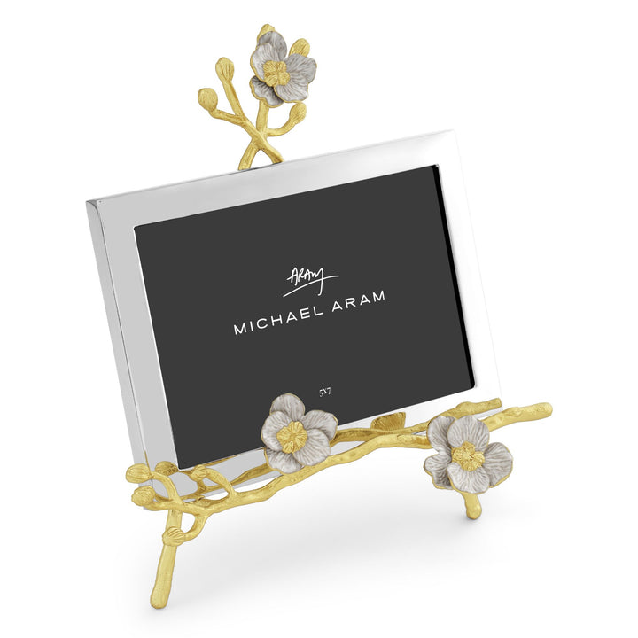 Michael Aram Orchid Easel Picture Frame - White Enamel