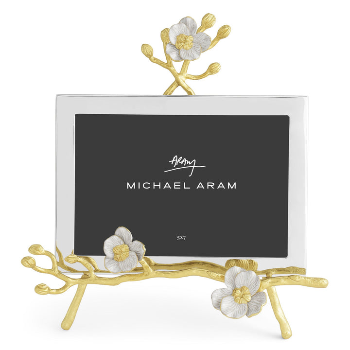 Michael Aram Orchid Easel Picture Frame - White Enamel