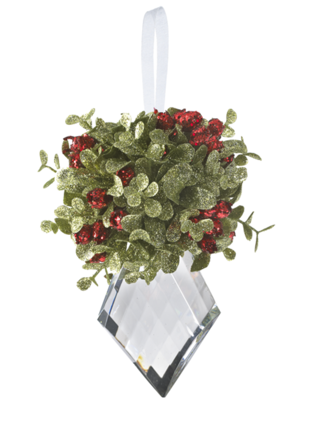 Mistletoe Krystal Ornament-Marquis