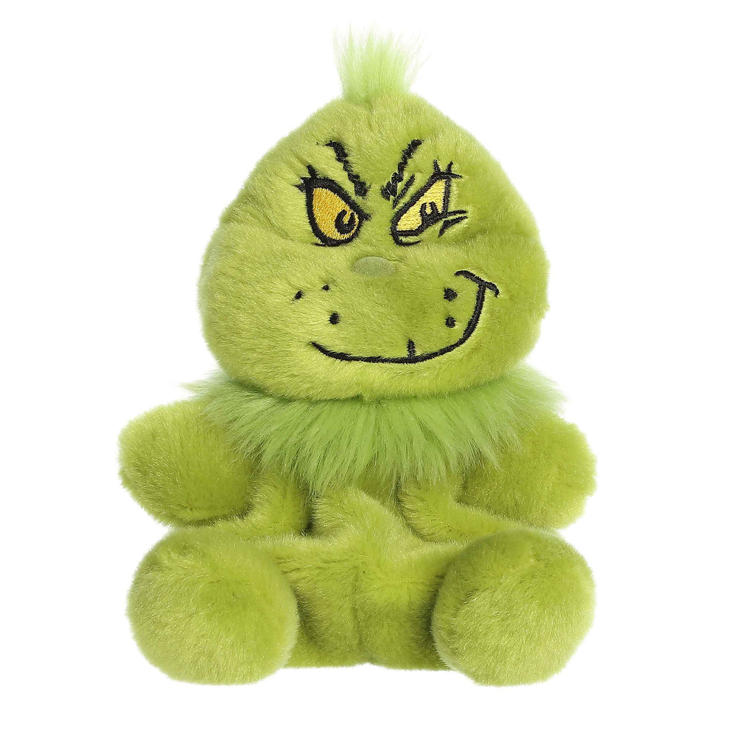 Palm Pals stuffy Grinch with smirk