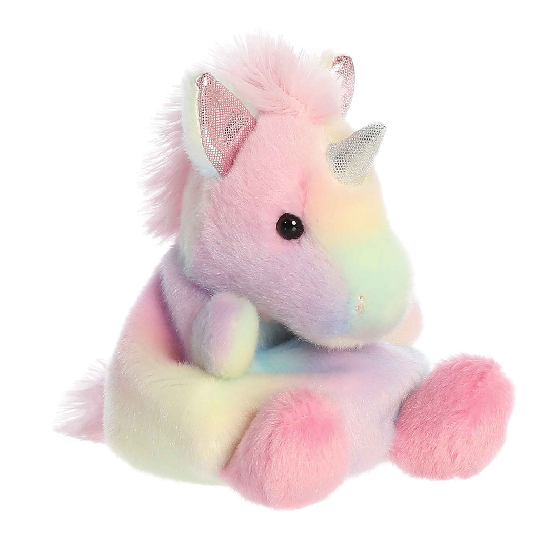 Multi Pastel-colored unicorn plush toy Palm Pals Sorbet Unicorn
