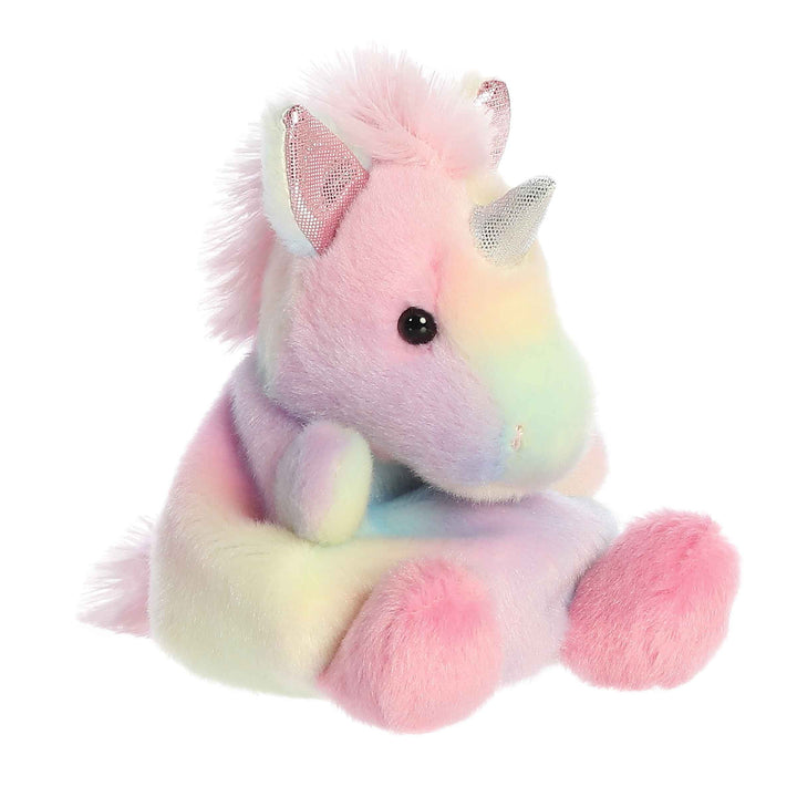 Multi Pastel-colored unicorn plush toy Palm Pals Sorbet Unicorn