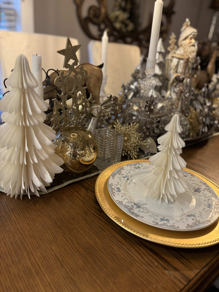 White Paper Accordian Christmas Trees