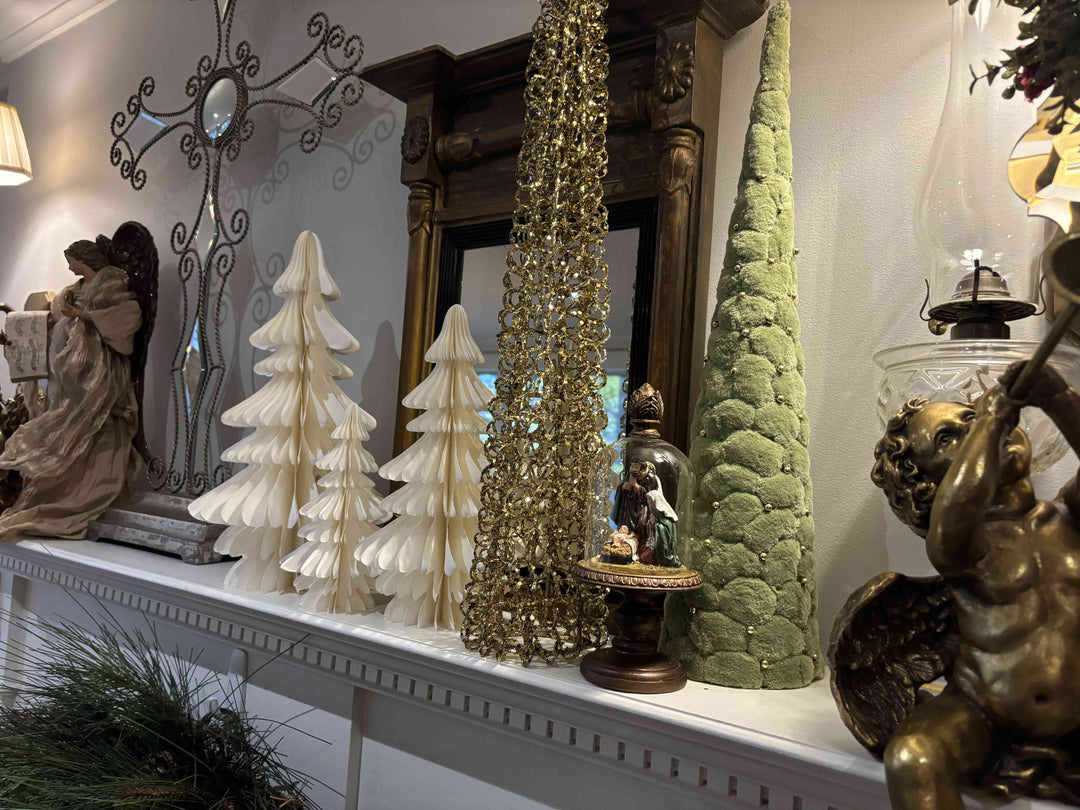 White Paper Accordian Christmas Trees