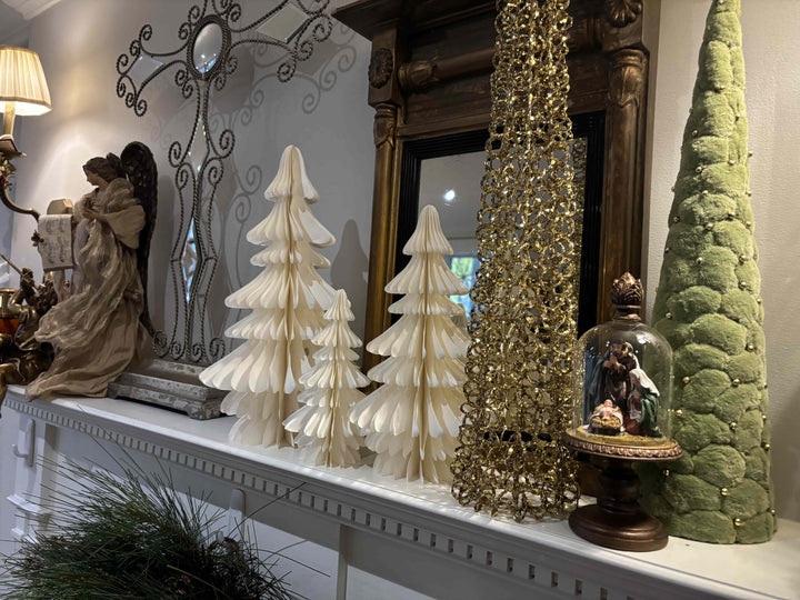 White Paper Accordian Christmas Trees