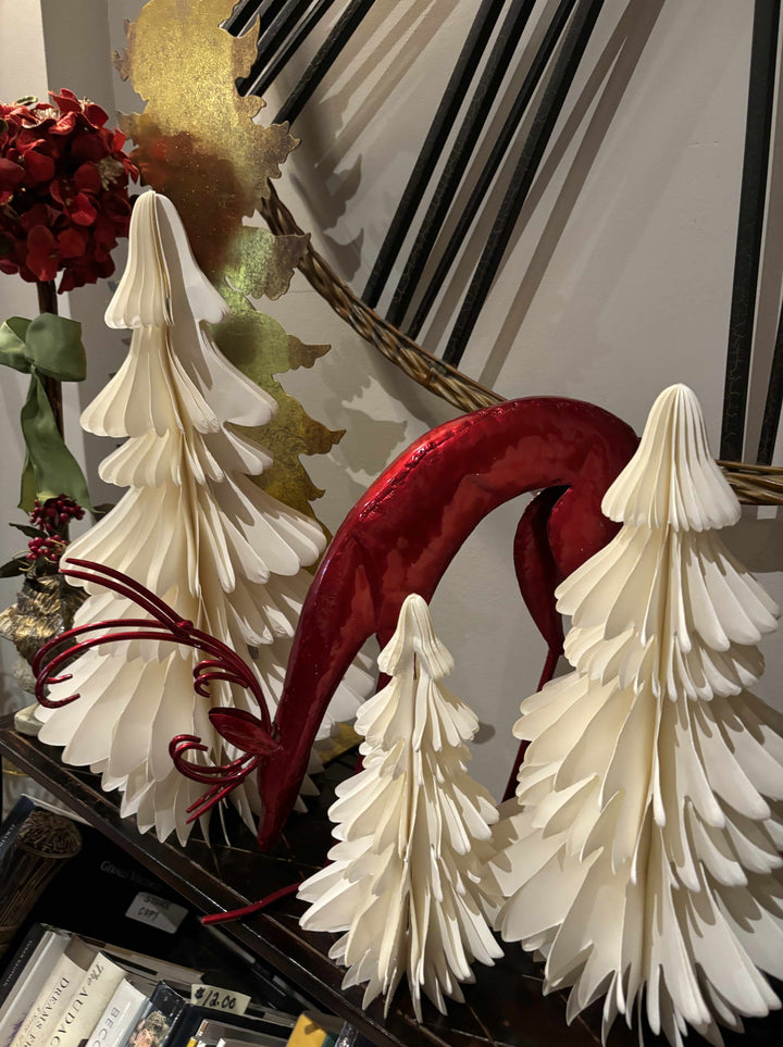 White Paper Accordian Christmas Trees