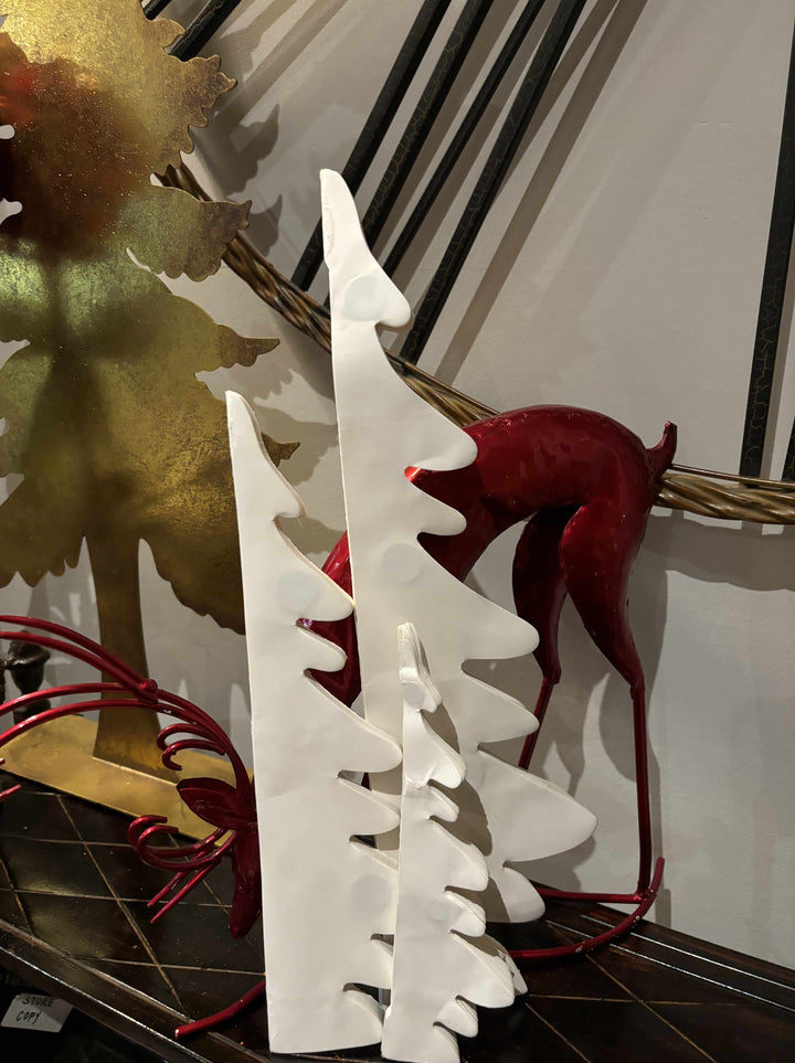 White Paper Accordian Christmas Trees