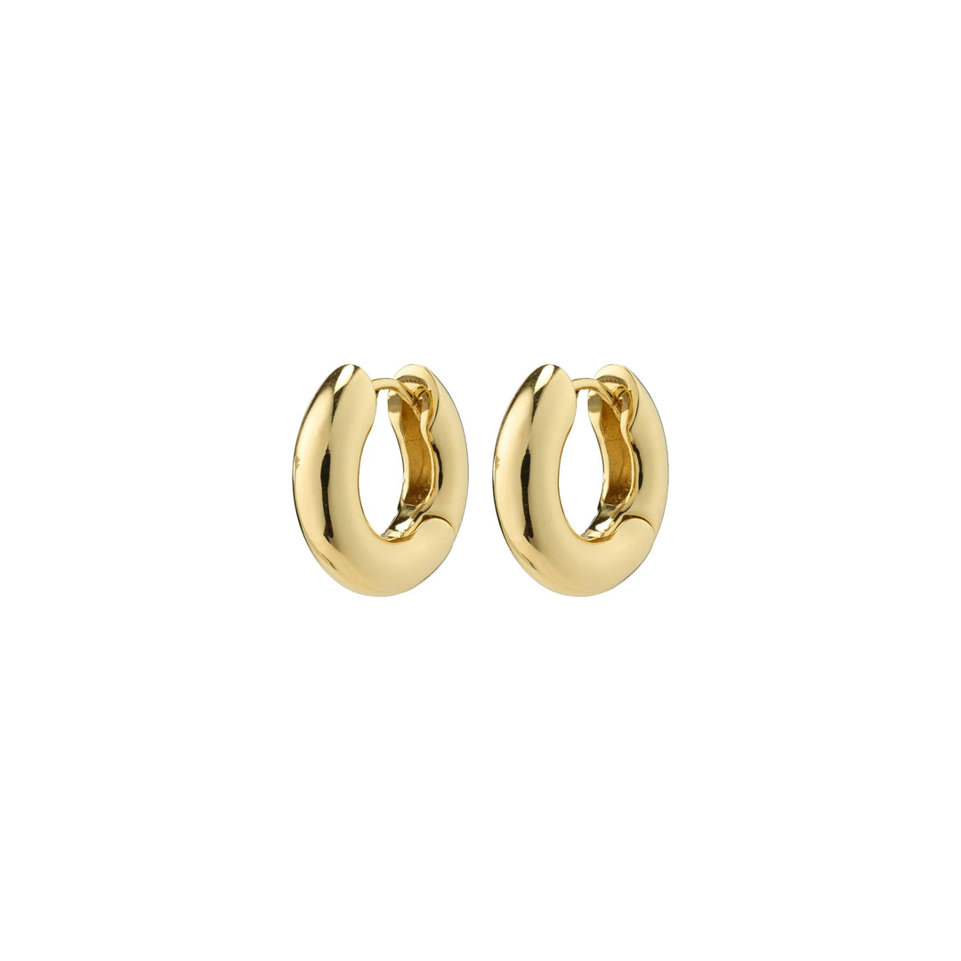 Pilgrim Jewelry AICA Micro Recycled Huggie Earrings Gold-Plated