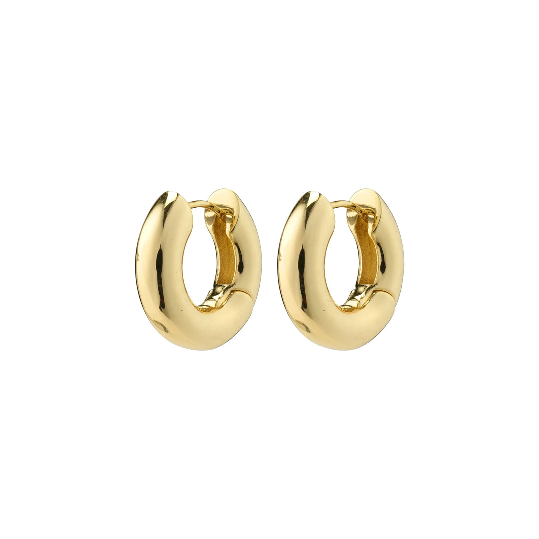Pilgrim Jewelry AICA Small Recycled Chunky Hoop Earrings Gold-Plated