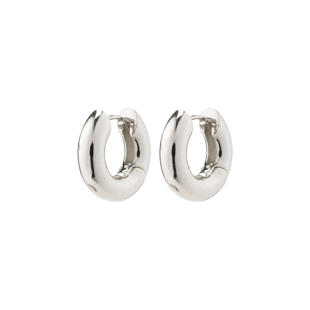 Pilgrim Jewelry  AICA Small Recycled Chunky Hoop Earrings Silver-Plated
