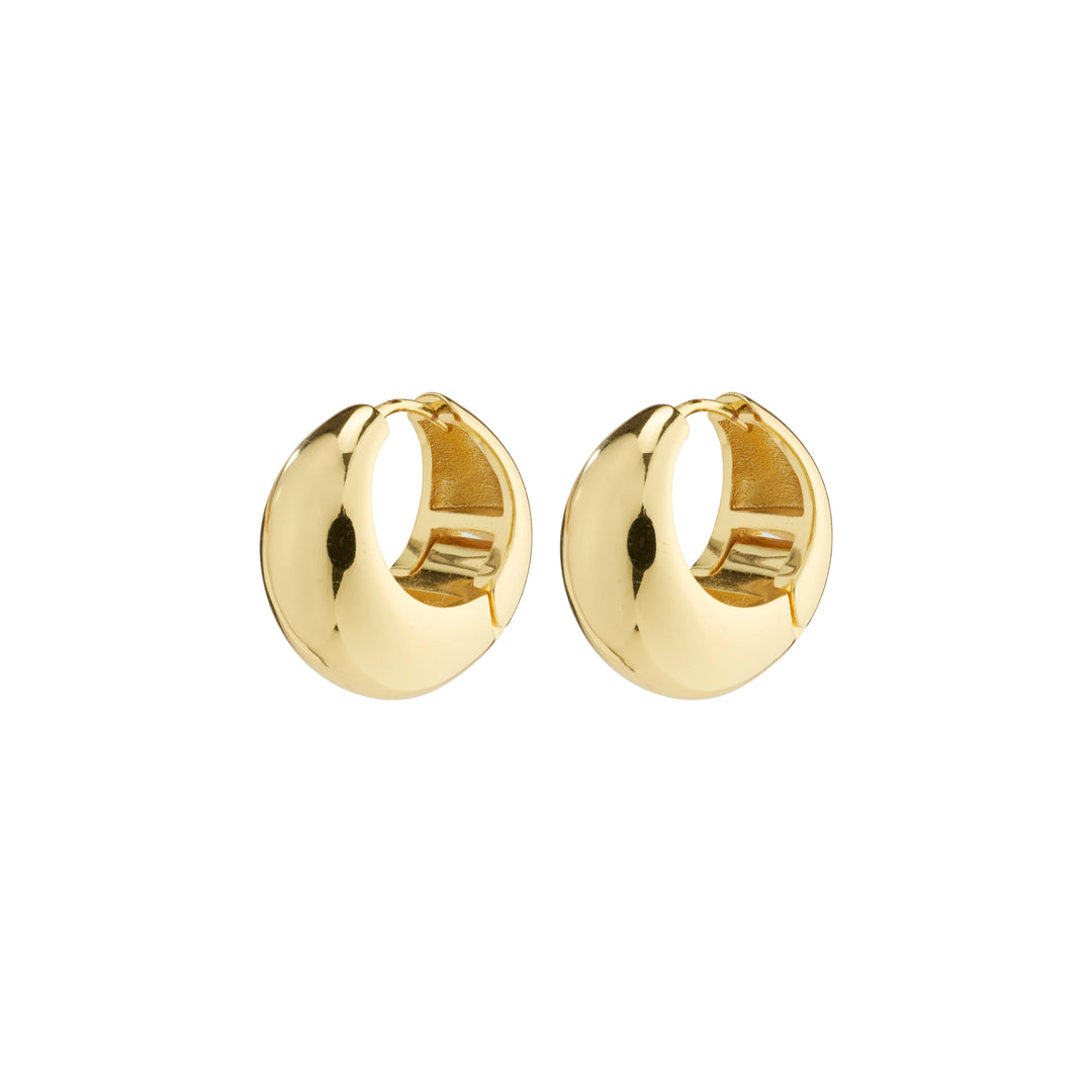 Pilgrim Jewelry AMBER Recycled Chunky Hoop Earrings Gold-Plated