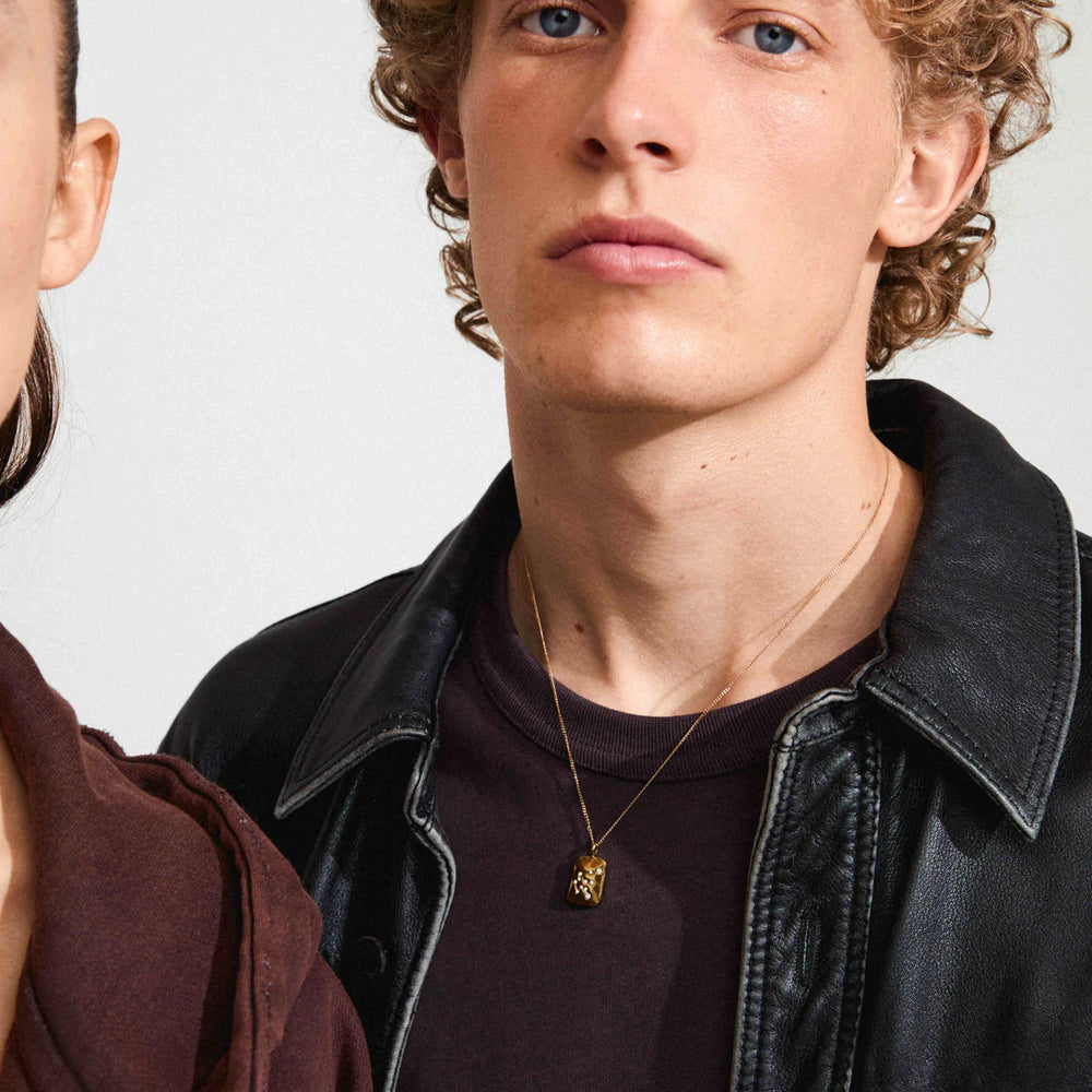 Pilgrim Jewelry AQUARIUS Recycled Zodiac Sign Necklace  Gold Plated