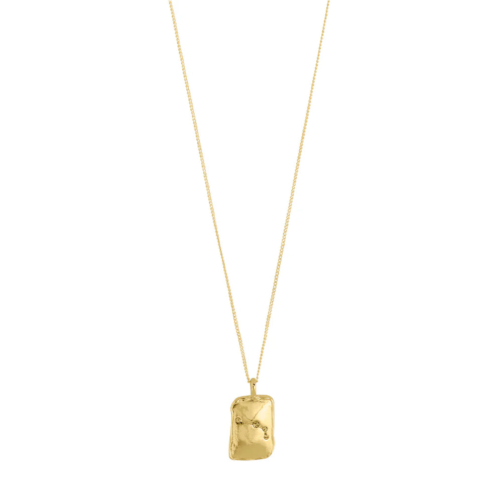 Pilgrim Jewelry ARIES Recycled Zodiac Sign Necklace  Gold Plated