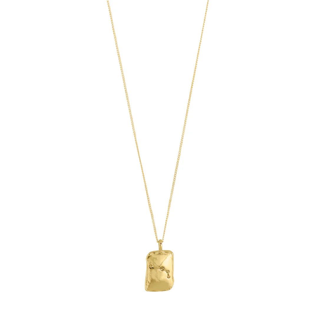 Pilgrim Jewelry ARIES Recycled Zodiac Sign Necklace  Gold Plated