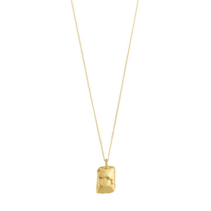 Pilgrim Jewelry ARIES Recycled Zodiac Sign Necklace  Gold Plated