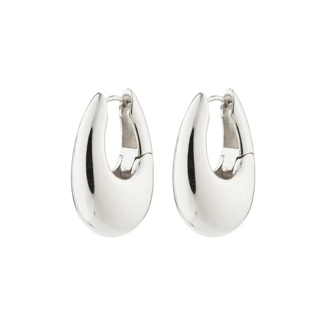 Pilgrim Jewelry AUTUMN Chunky Retro Hoop Earrings Silver-plated
