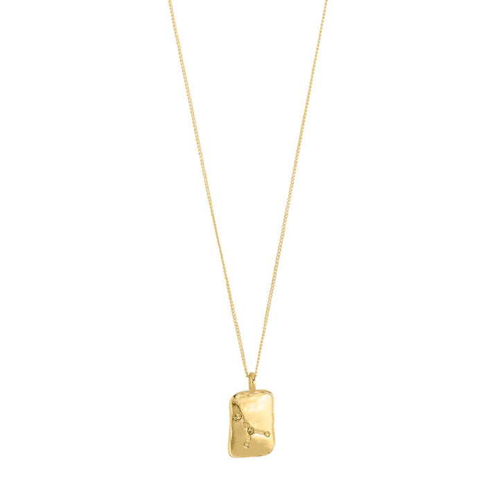 Pilgrim Jewelry CANCER Recycled Zodiac Sign Necklace  Gold Plated