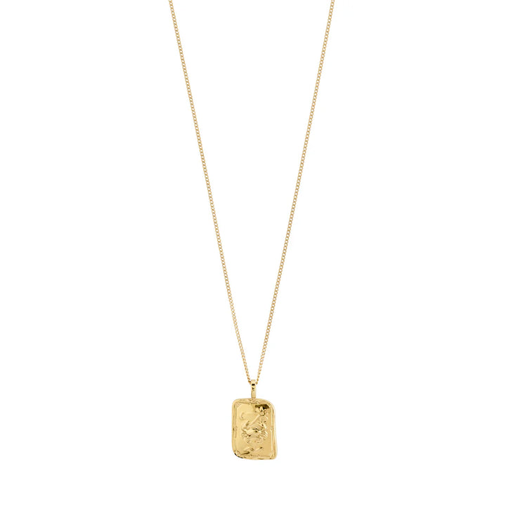 Pilgrim Jewelry CANCER Recycled Zodiac Sign Necklace  Gold Plated