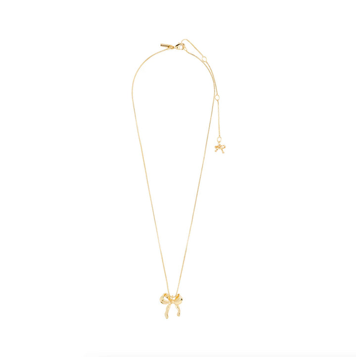 Pilgrim Jewelry CASSIAN Recycled Bow Pendant Necklace Gold Plated