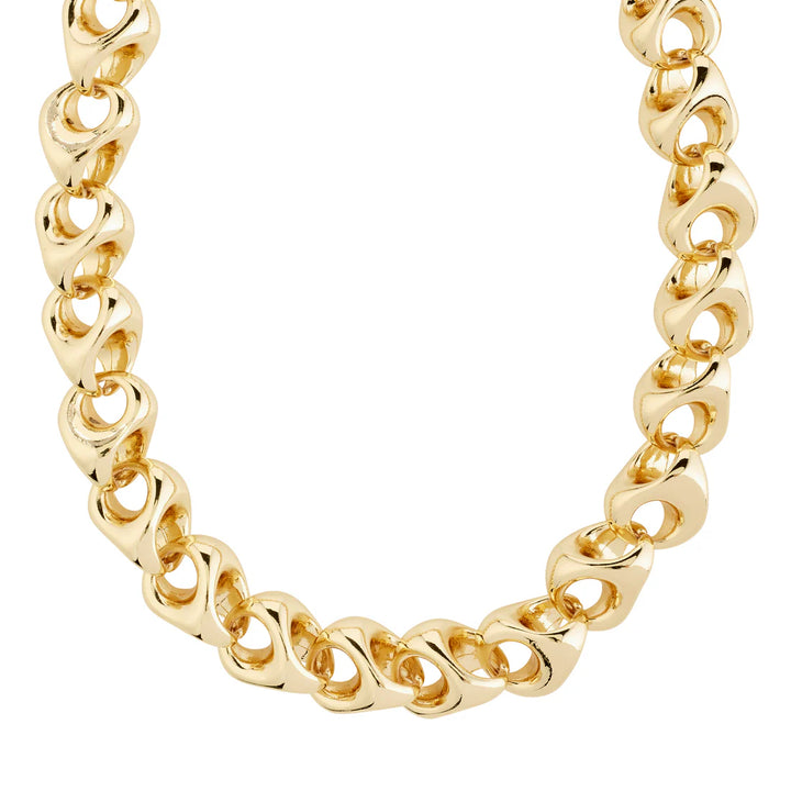 Pilgrim Jewelry DUNE Recycled Chunky Links Necklace  Gold Plated