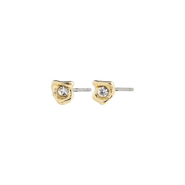 Pilgrim Jewelry DUNE Recycled Crystal Stud Earrings  Gold Plated