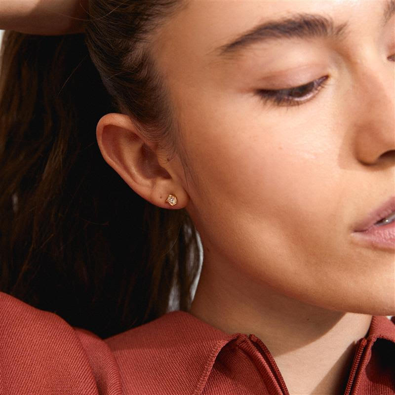 Pilgrim Jewelry DUNE Recycled Crystal Stud Earrings  Gold Plated