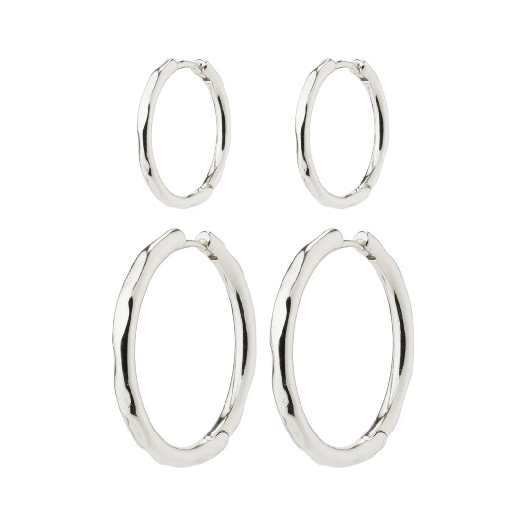 Pilgrim Jewelry EVE Hoop Earrings Set Silver-Plated