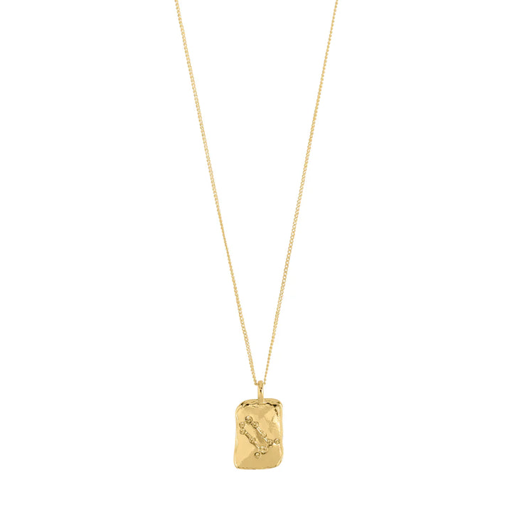 Pilgrim Jewelry GEMINI Recycled Zodiac Sign Necklace  Gold Plated