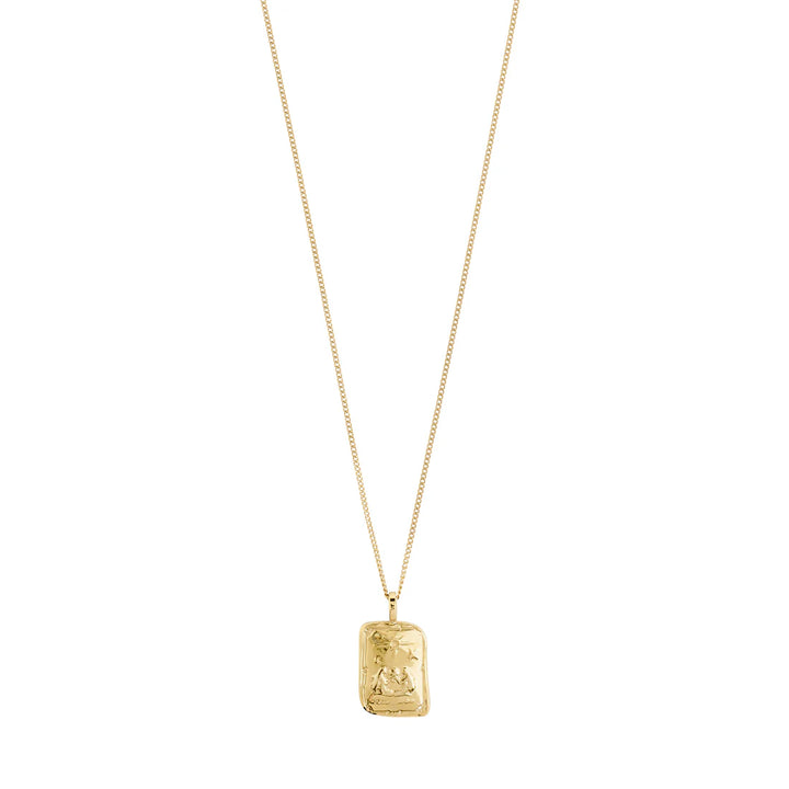 Pilgrim Jewelry GEMINI Recycled Zodiac Sign Necklace  Gold Plated