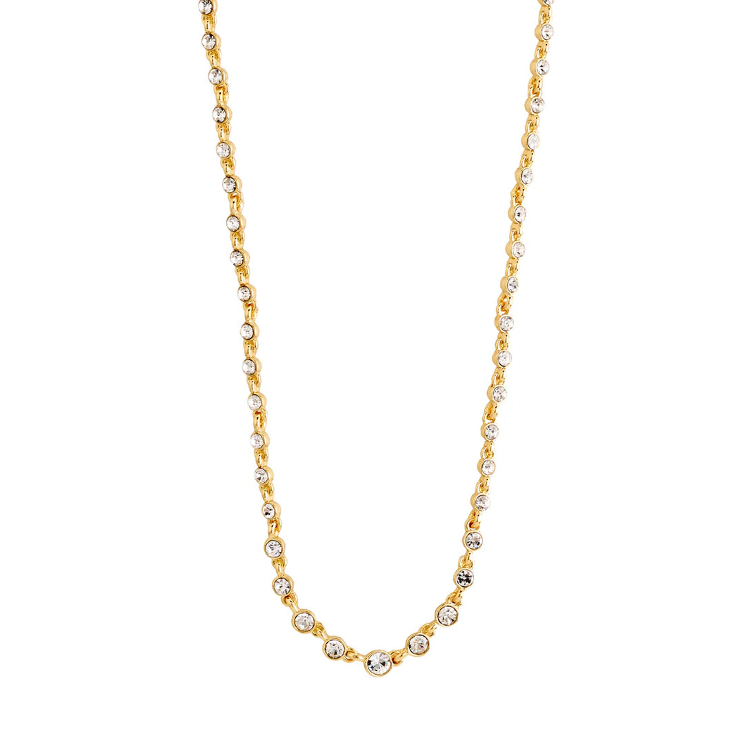Pilgrim Jewelry IMOGENE Recycled Crystal Necklace  Gold Plated