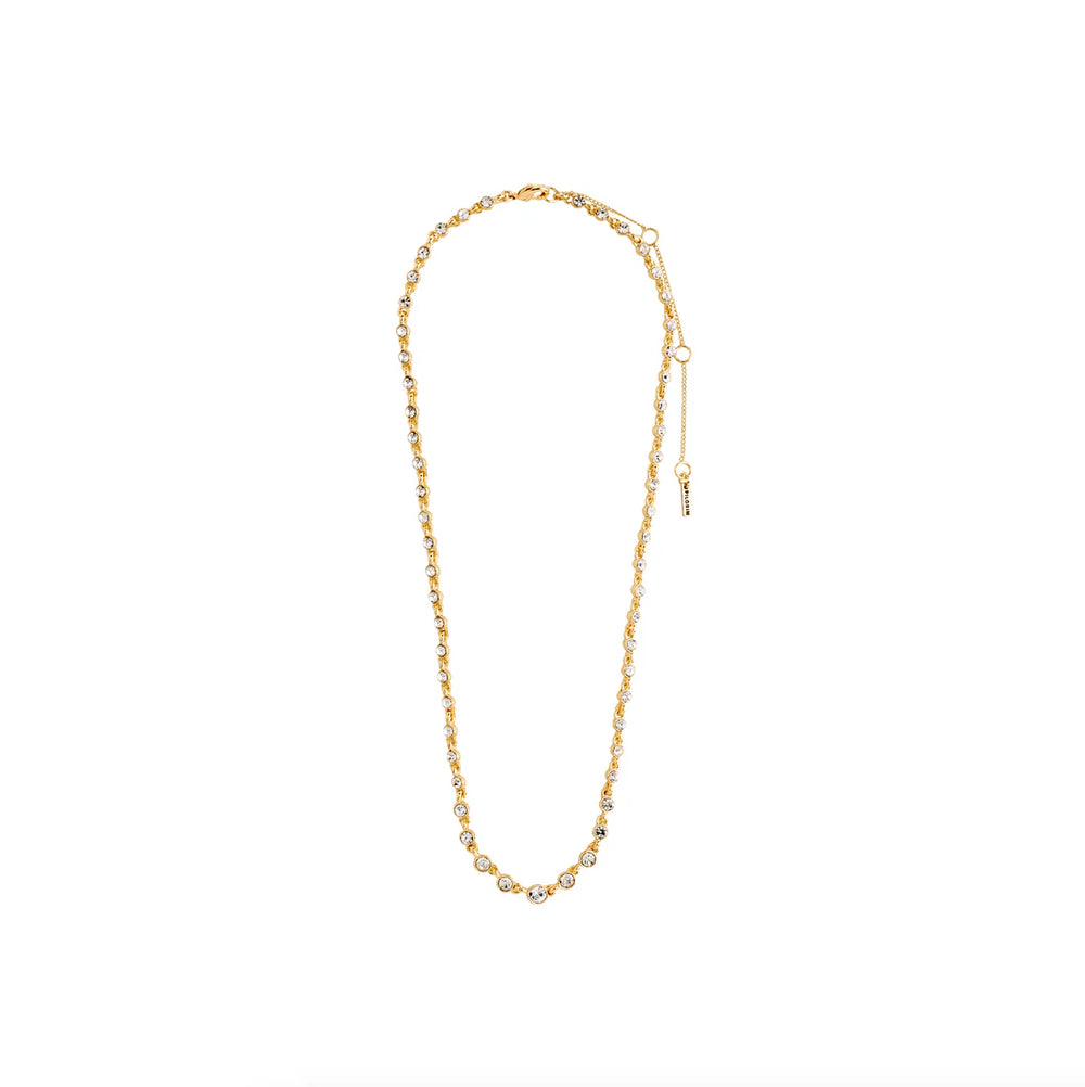 Pilgrim Jewelry IMOGENE Recycled Crystal Necklace  Gold Plated